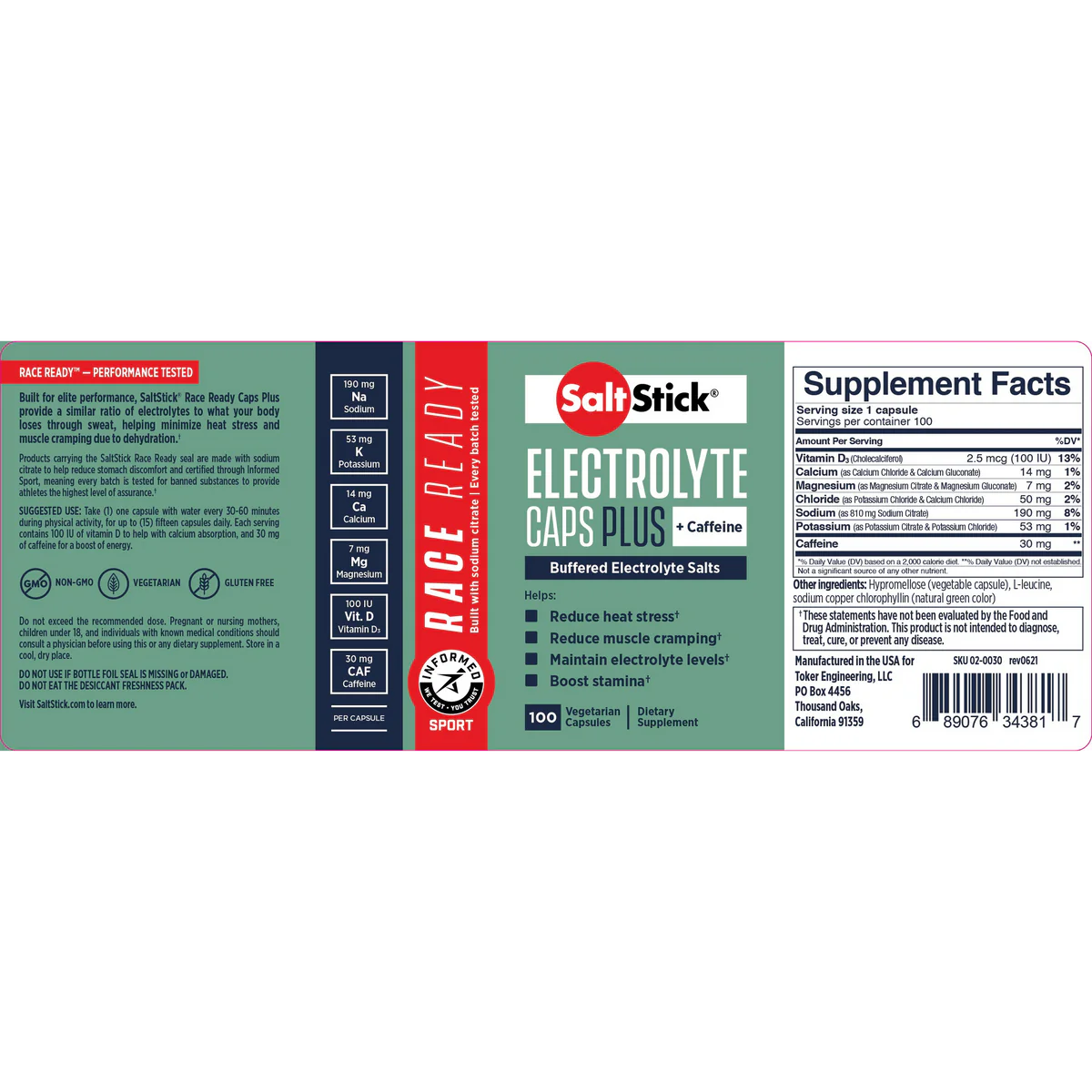SaltStick Caps Electrolyte (4 Caps/Pack)
