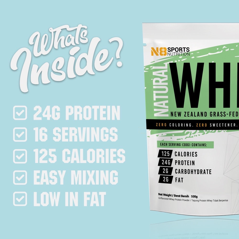 N8 Natural Whey Protein (500g)