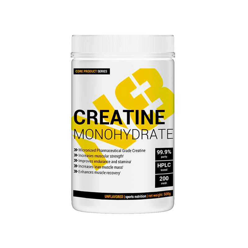 N8 Creatine Monohydrate 500g unflavoured supplement tub on a white background