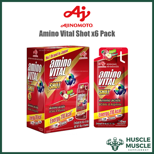 AJINOMOTO Amino Vital RED – BCAA Energy Gel (45g x 6 Packs/Box)