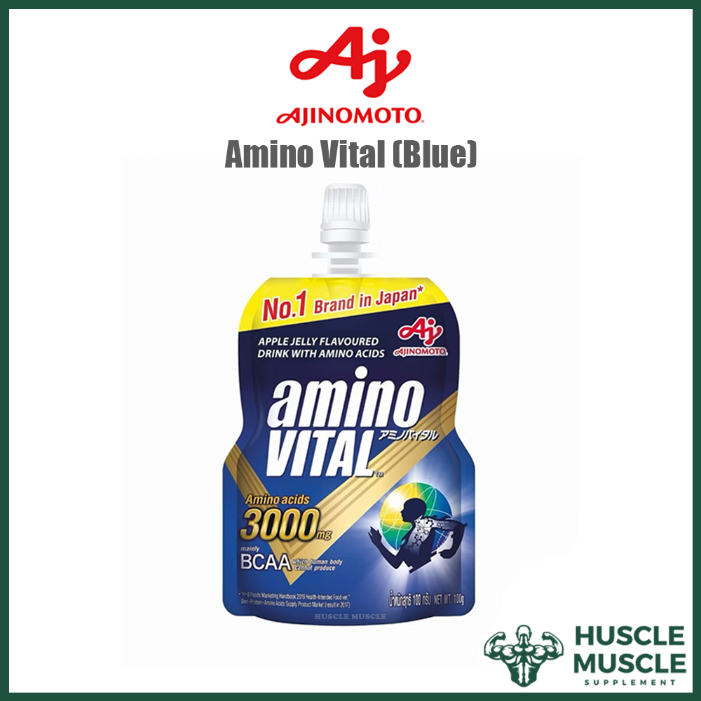 AJINOMOTO Amino Vital Blue – BCAA Sport Jelly Drink (1 x 100g Pouch)