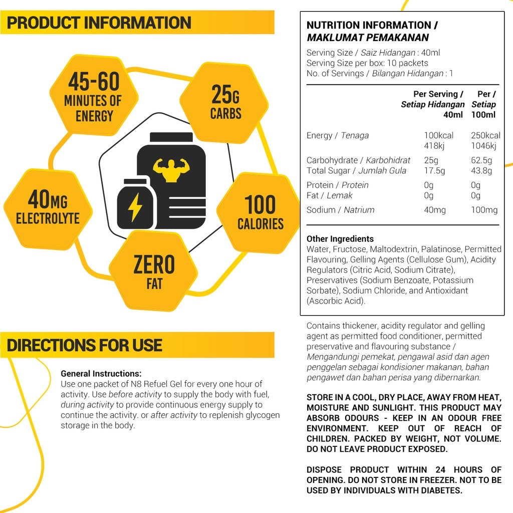 N8 REFUEL ENERGY GEL
