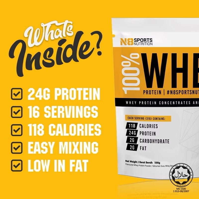 N8 100% Whey Protein (500g)