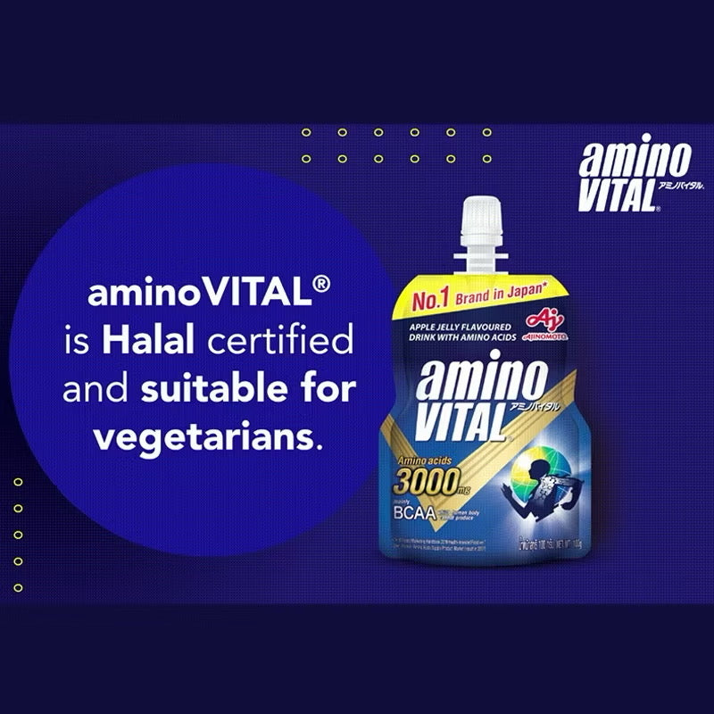 AJINOMOTO Amino Vital Blue – BCAA Sport Jelly Drink (1 x 100g Pouch)