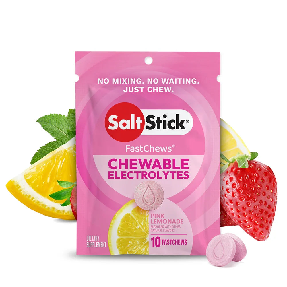 Pink Lemonade SaltStick FastChews 10-tablet electrolyte pack